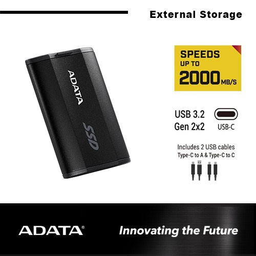 SSD ADATA SD810 500GB 1TB 2TB - SSD Portable USB-C USB-A - SD-810 1TB 2TB 500GB Water Proof