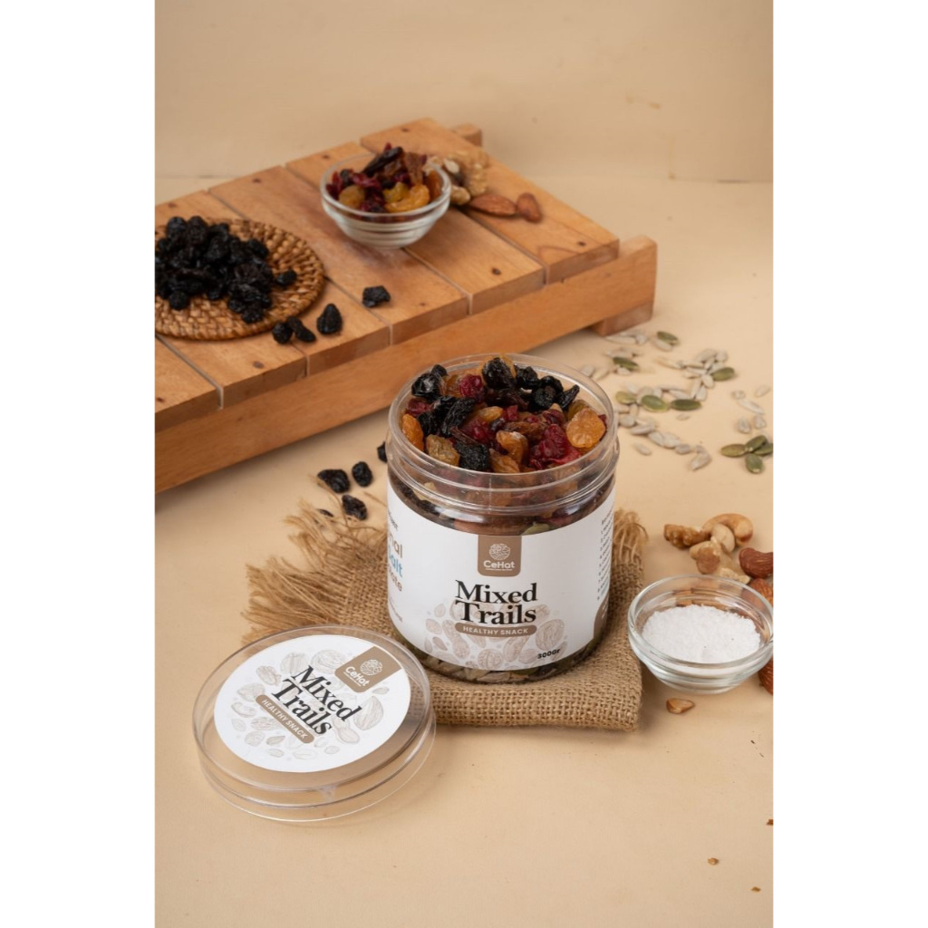 

CEHAT - SUPER TRAIL MIX 300 GRM - CEMILAN KACANG SEHAT BUAH KERING SEA SALT