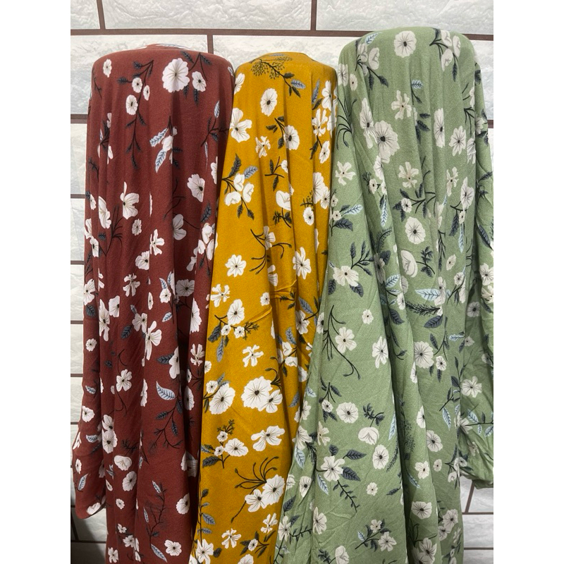 Kain Katun Rayon Premium Motif Viscose Motif terbaru bahan Gamis, daster, baju anak-anak