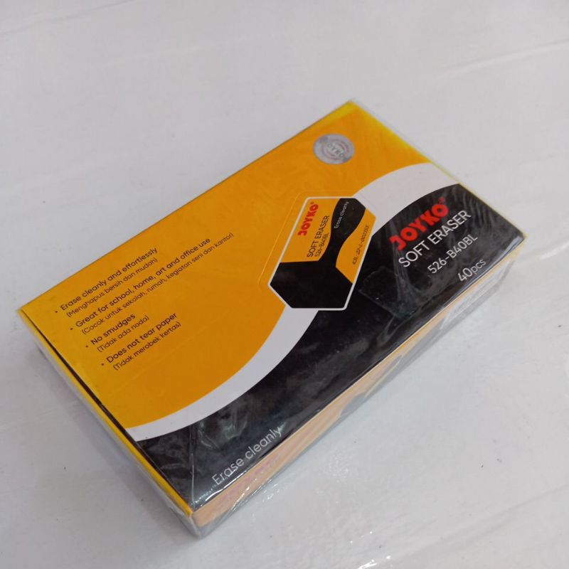 

1 Pack Penghapus JOYKO Hitam Pendek isi 40 pcs. 562-B40BL