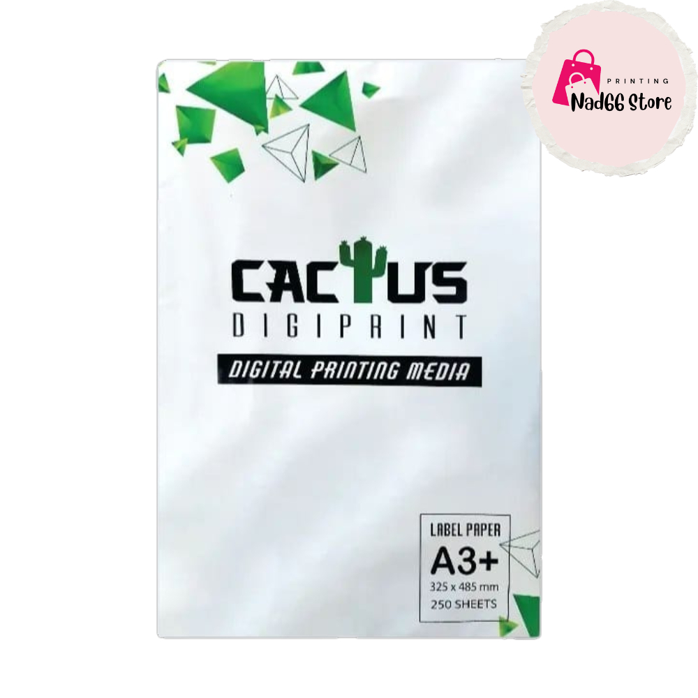 

Stiker Bontak Glossy CACTUS Digiprint A3+ / CACTUS Sticker Bontak Glossy / Kertas Stiker CACTUS A3+