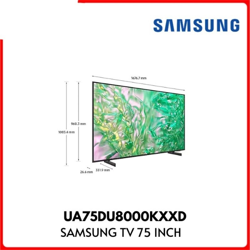 Samsung 75" 75DU8000 Smart TV Samsung 75inch UHD 4K