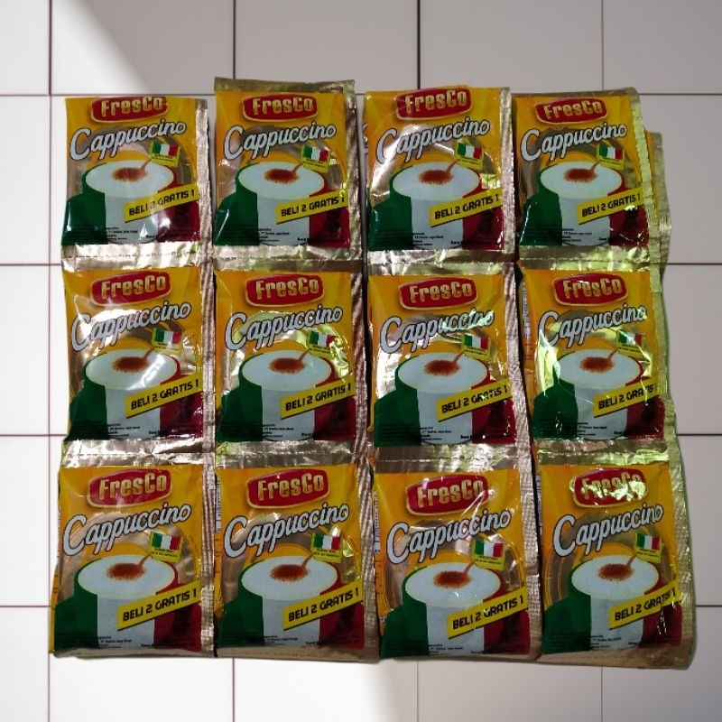 

Fresco Cappuccino Renteng isi 10+5 pcs (Beli 2 gratis 1)