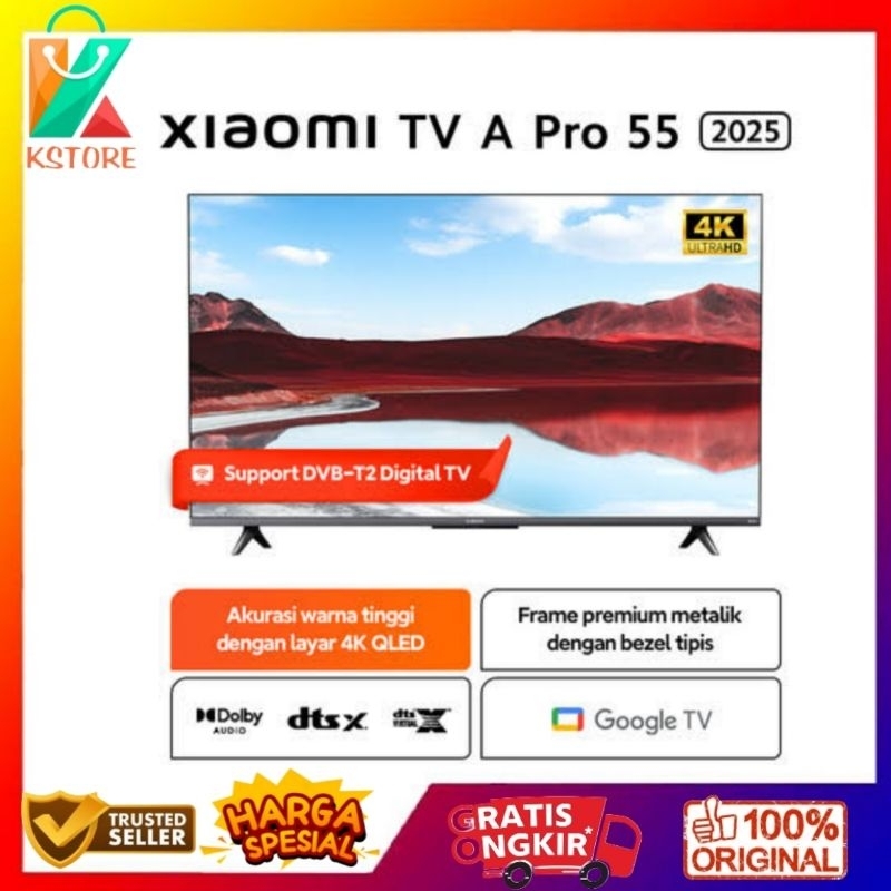 XIAOMI MI TV ANDROID TV GOOGLE TV A PRO 55 INCH 2025 NEW GARANSI RESMI