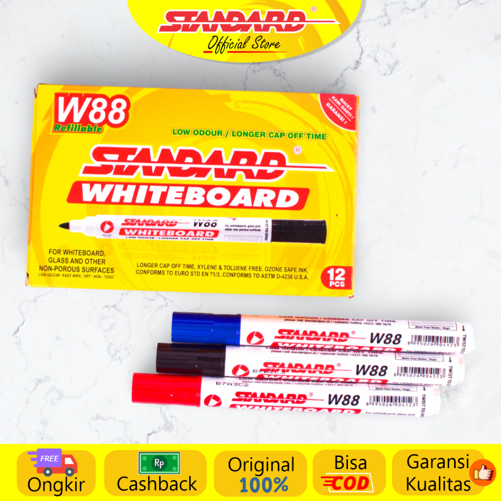

Standard - W88 Whiteboard Marker ( Spidol yang bisa dihapus )