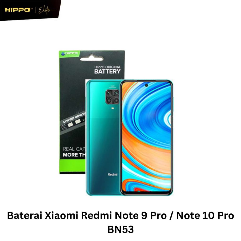 Hippo Baterai Xiaomi Redmi Note 9 Pro / Note 10 Pro 4G BN53 5020mAh Battery Batere Batrai Batre
