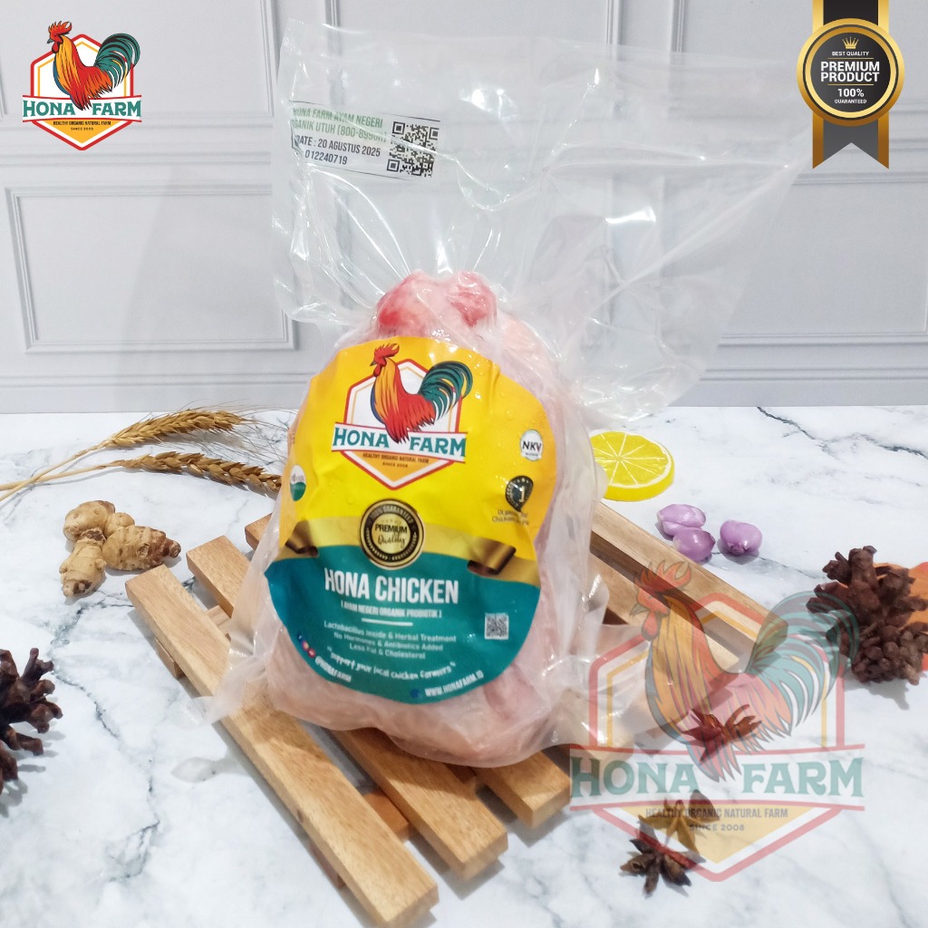 

Hona Farm Ayam Negeri Organik Probiotik (UTUH) 800-899gr