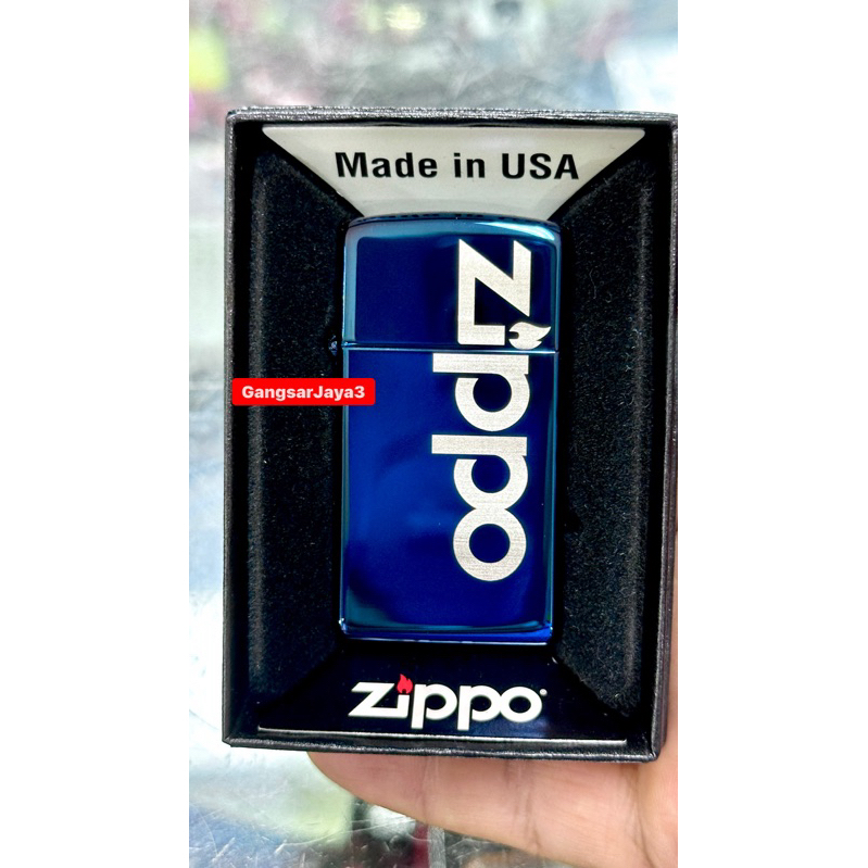 korek zippo original USA 20494 slim saphire