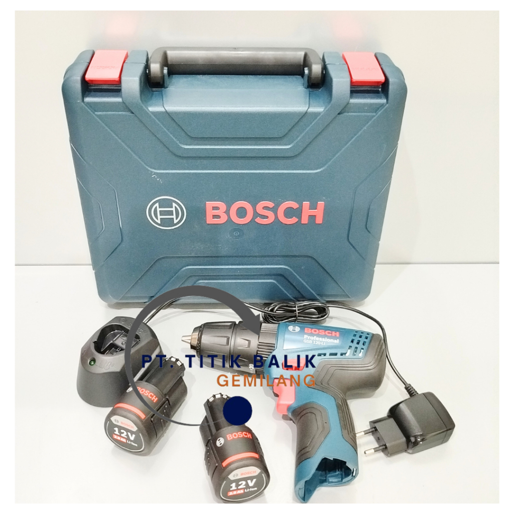 Bosch GSB 120-LI Cordless Impact Drill / Bor Tembok Baterai 120 LI