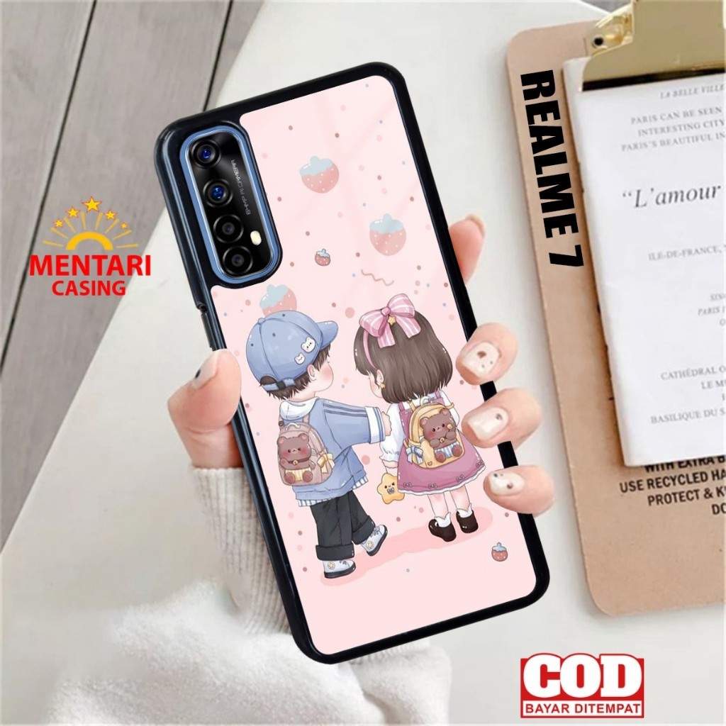 Casing Realme 7 Couple Case Realme 7 Terlaris Terbaru Cassing Hardcase Softcase Glossy Case Termurah