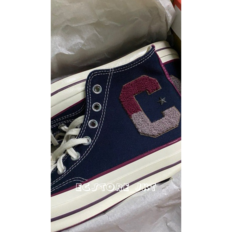 CONVERSE 70's HIGHT LETTER C OBSIDIAN ORIGINAL RESMI MAP