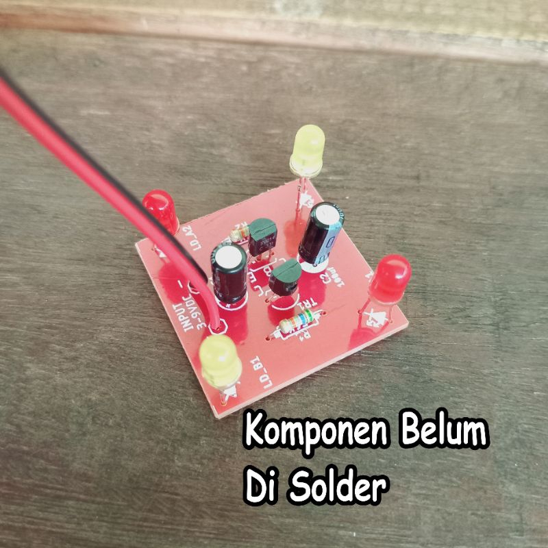 DIY Rangkaian Lampu Flip Flop 4 Led Pcb Plus Komponen