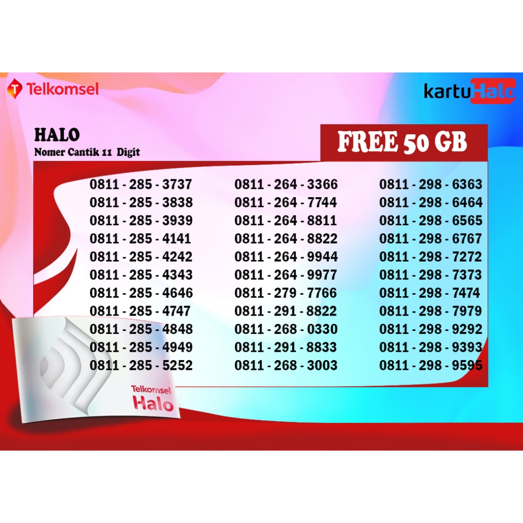 NOMER CANTIK 11 DIGIT TELKOMSEL HALO