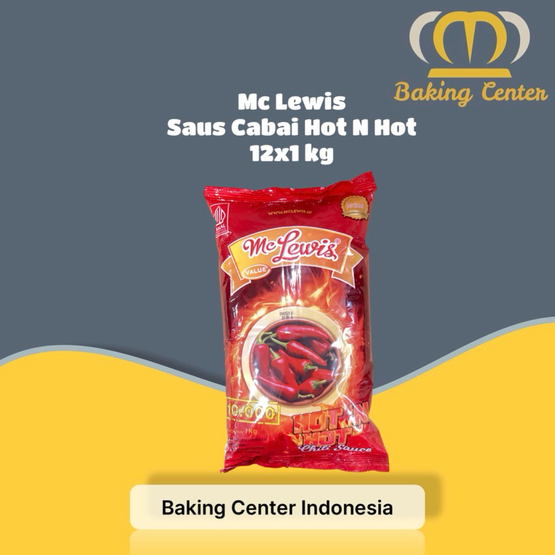 

Mc Lewis Chili Sauce Hot N Hot 12x900g - Saus Sambal Hot N Hot 12x900g
