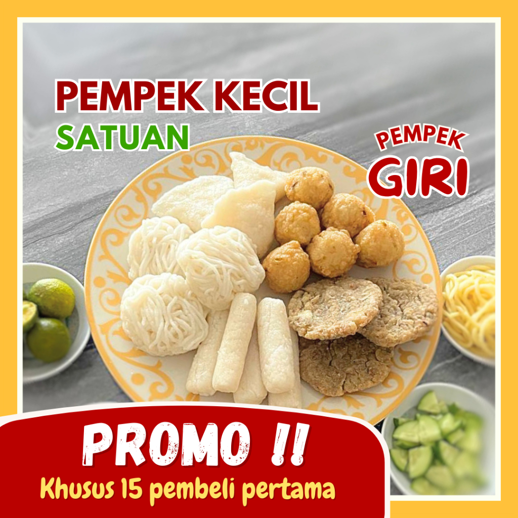 

Pempek Palembang Asli Ikan Tenggiri 100% Satuan Lenjer Telur Adaan Keriting Kulit Crispy - Pempek GIRI