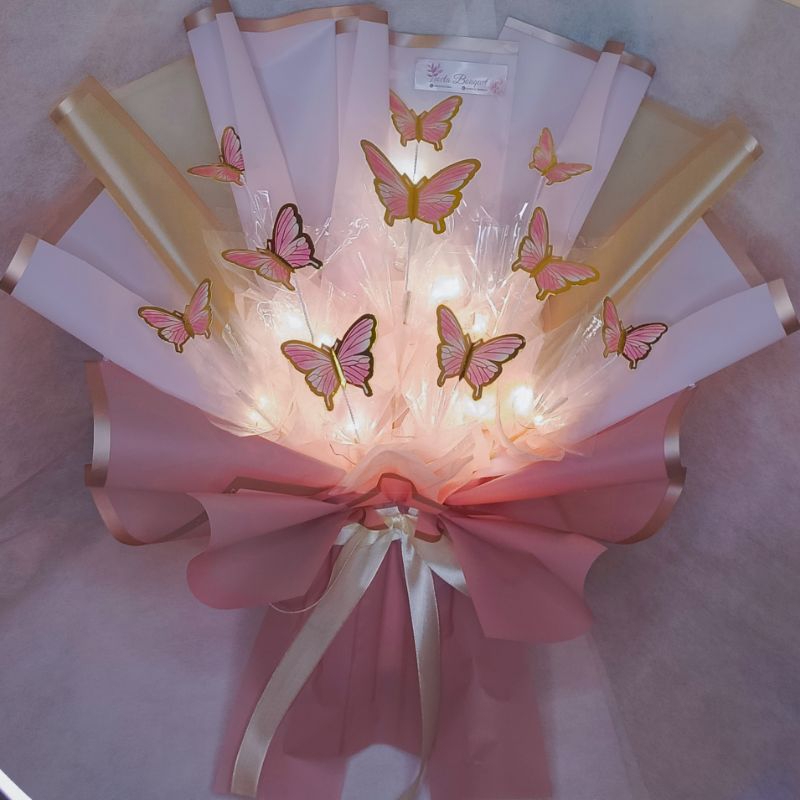 

Buket Kupu-kupu LED, Topper Butterfly Murah Cantik Lucu