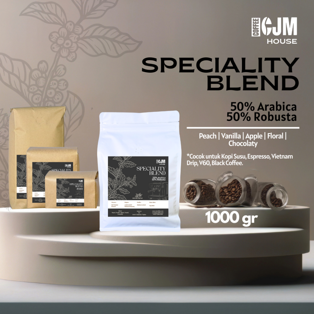 

1Kg 50% Arabika 50% Robusta | CJM Coffee House | Kopi Super Premium Asli | House Blend GayoXLampung
