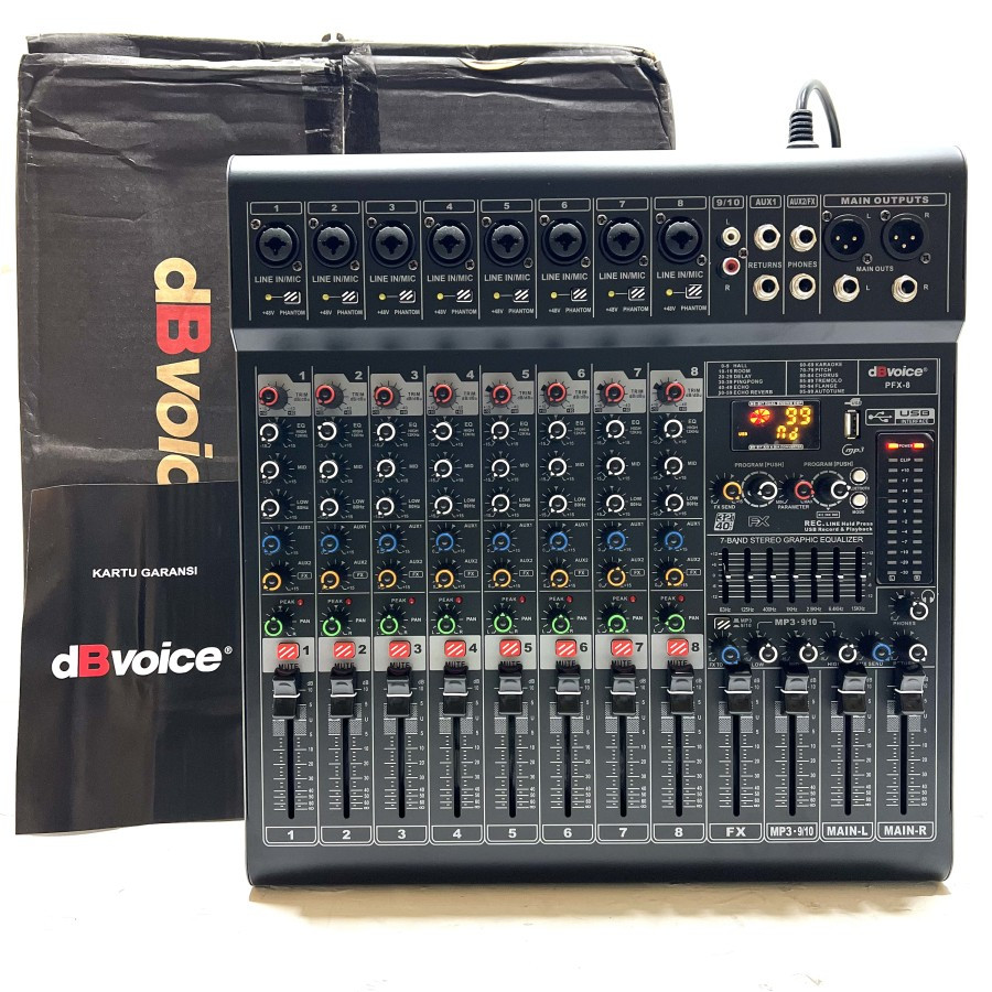Power Mixer dB Voice PFX 8 Original mikser power dbvoice pfx8 10 Channel bluetooth