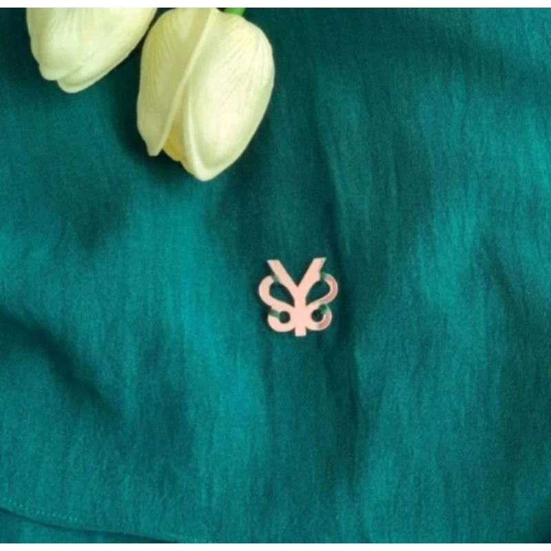 (PRELOVED) Pashmina Curve Cringle Emerald M by Yoora Sarah