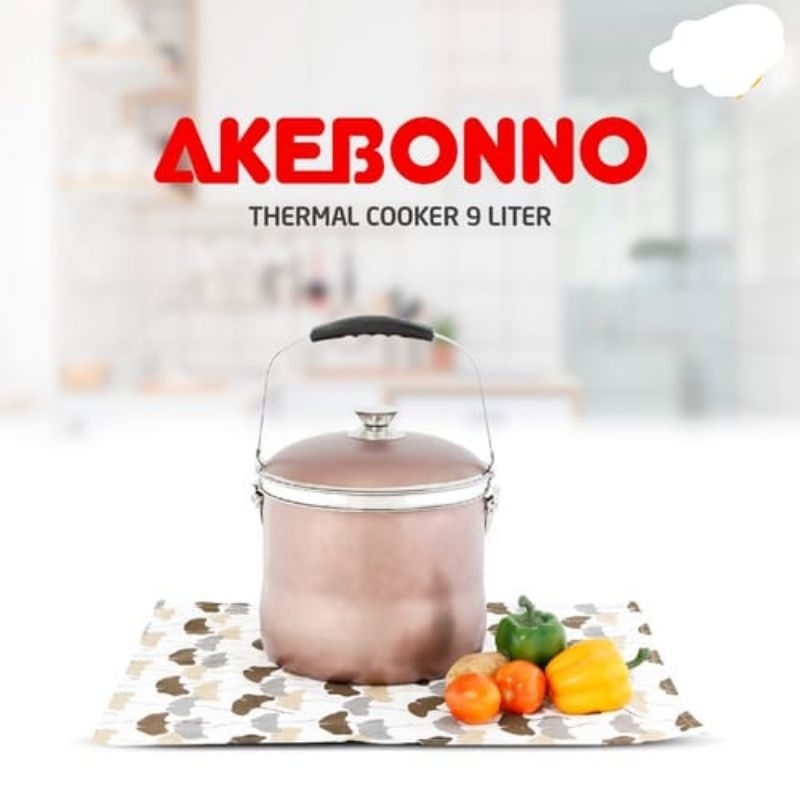 AKEBONNO THERMAL COOKER POT 9 LITER STEAMER PENGHEMAT ENERGI ASLI MANTAP