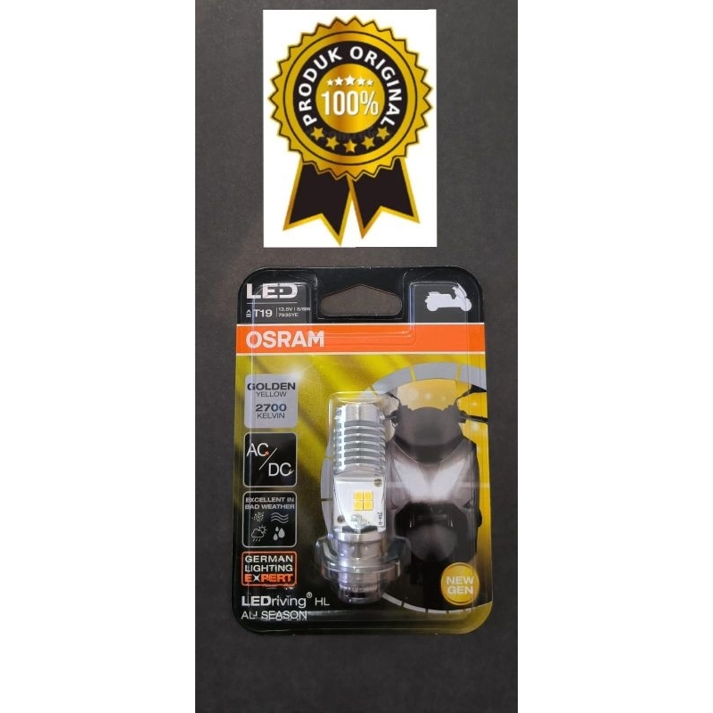 Led T19 Osram Original Golden Yellow (Kuning Emas) 13,5v5/6w
