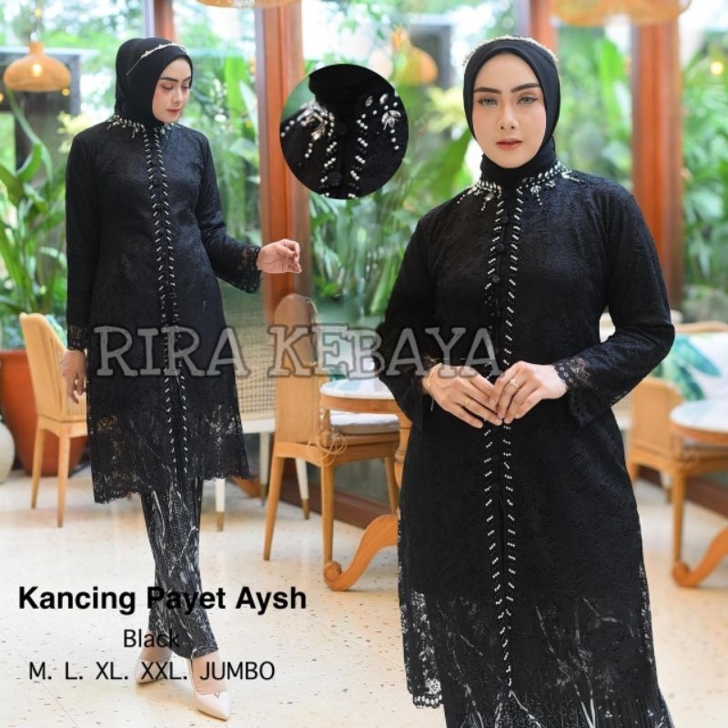 Stelan Tunik Payet Brukat Busui Kebaya Modern Baju Pesta Pakaian Pesta Baju Besan Atasan Wisuda