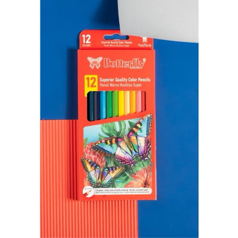 

Pensil warna Butterfly 12 Warna