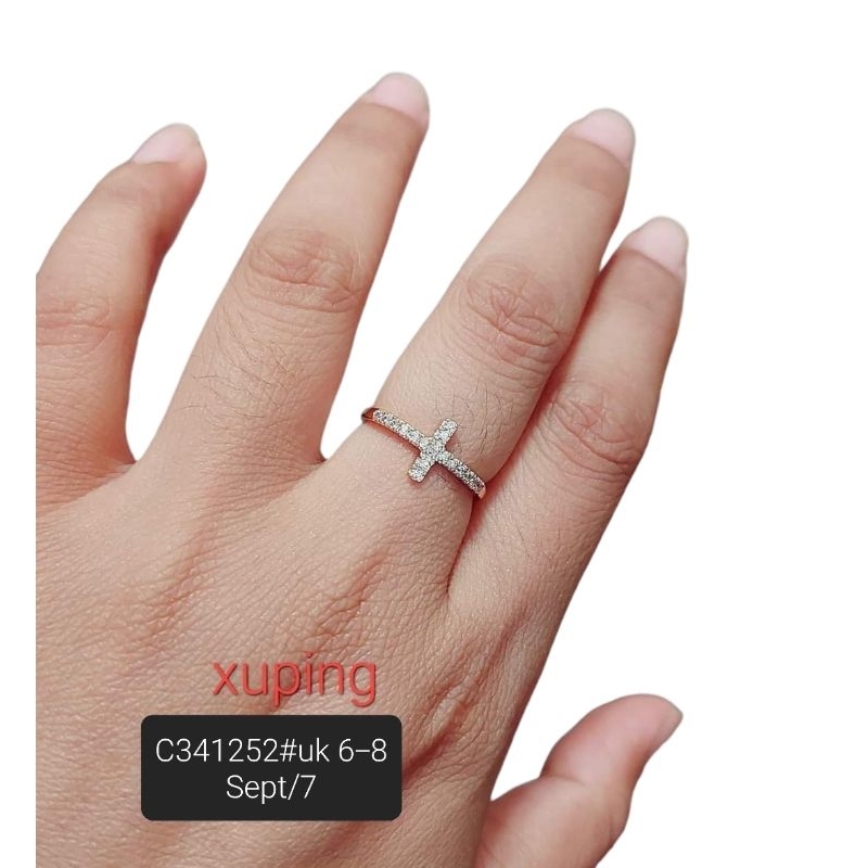 cincin salib rosario merk XUPING original