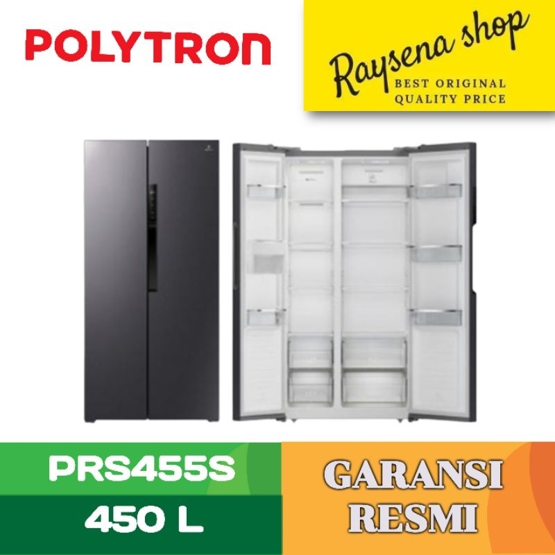 POLYTRON KULKAS SIDE BY SIDE REFRIGERATOR PRS455S