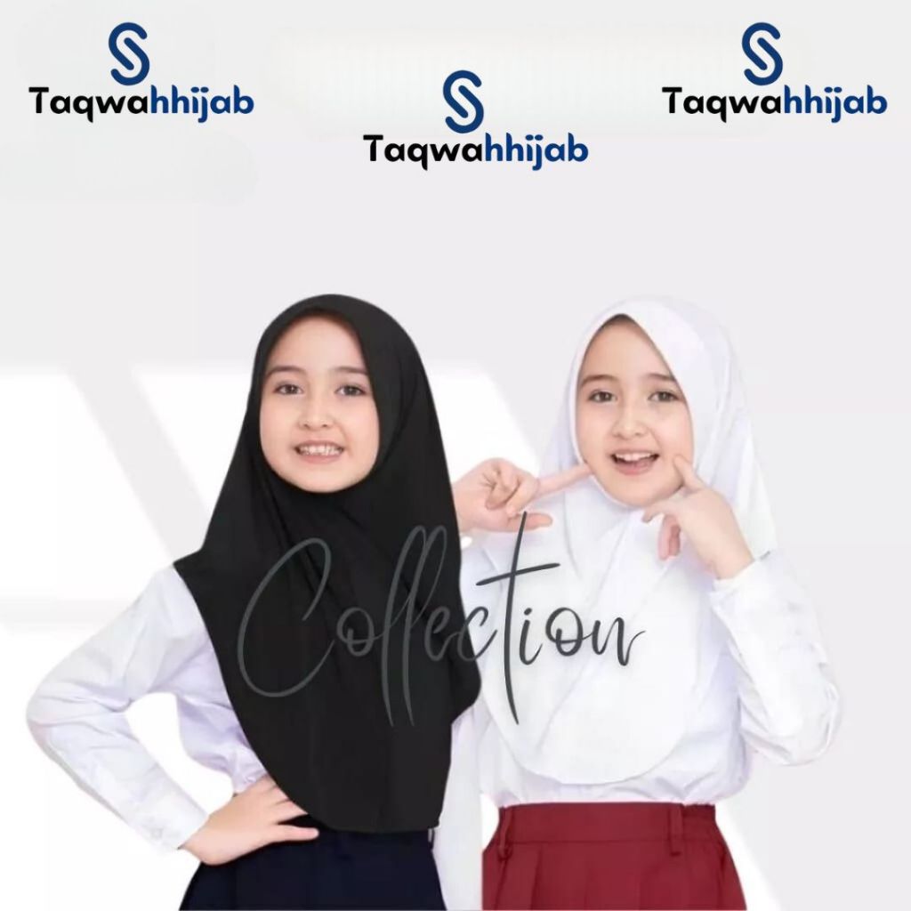 Jilbab bergo hamidah Kerudung sekolah sd smp Jersey premium Hijab sport