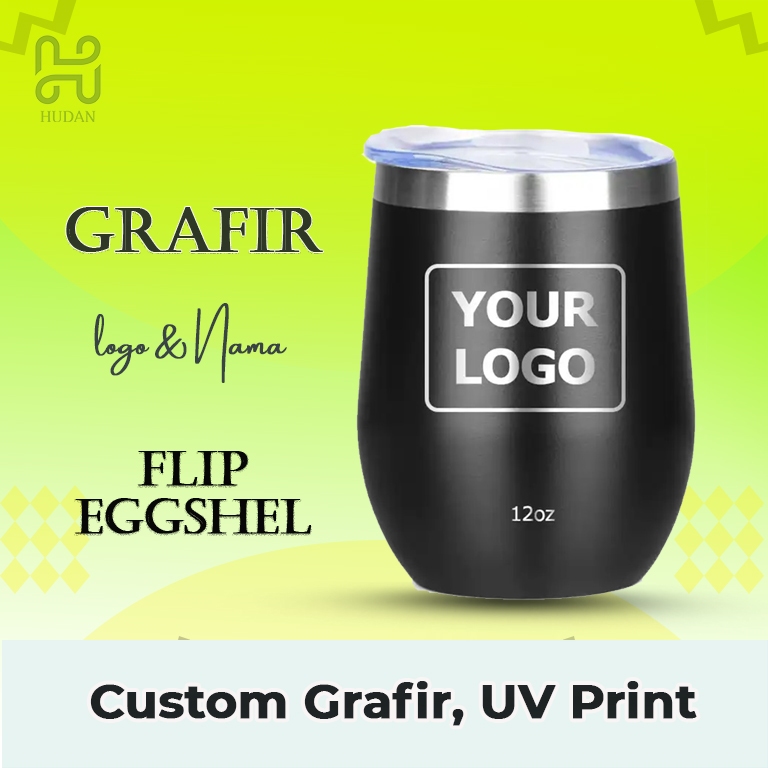 Tumbler Mug Egg Olive Custom Grafir Print UV Tumbler Kopi Kecil Stainless Panas Dingin