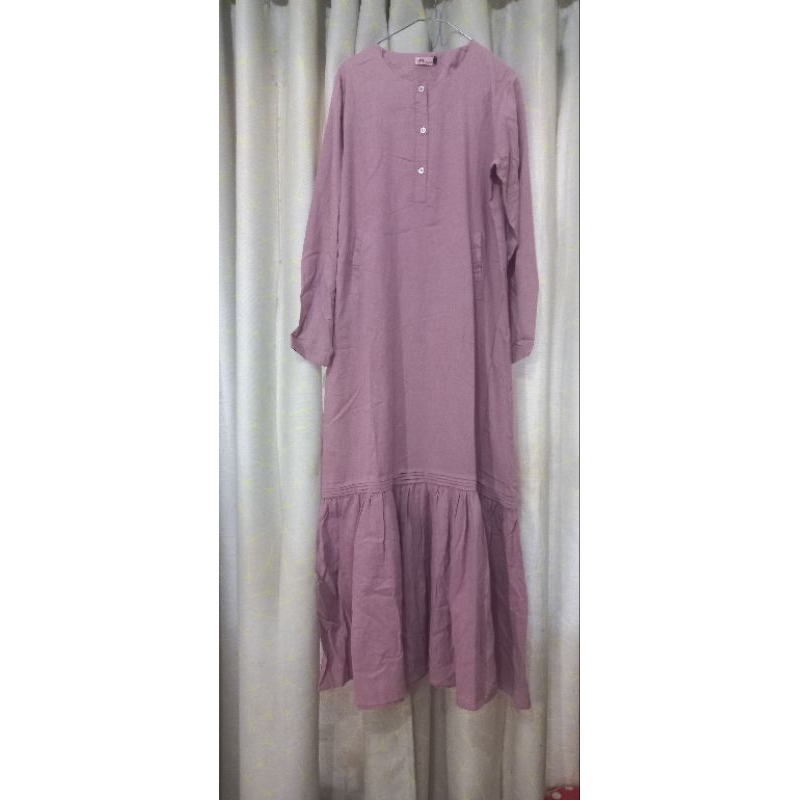 Preloved Dress/Gamis Vikava ukuran M warna pink