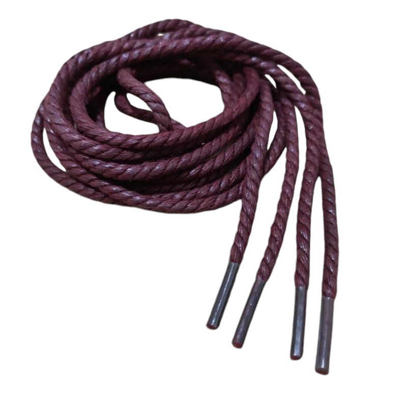 Tali sepatu bulat cotton waxed/lilin.3,5mm-115cm