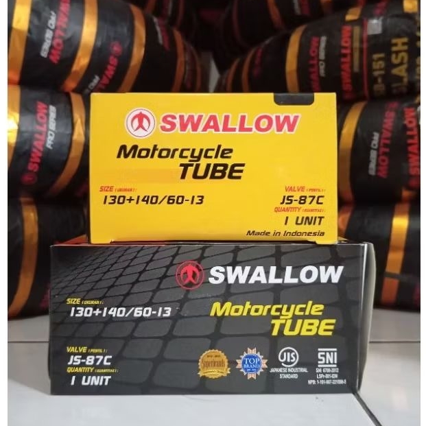 Ban Dalam SWALLOW 130+140/60-13 Untuk Ban Motor Ukuran (130/60-13, 130/70-13, 140/60-13)