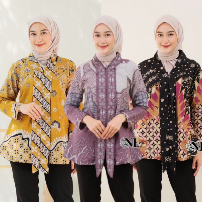 Atasan Baju Batik Wanita Blouse Batik Wanita Jumbo Terbaru Kutu Baru