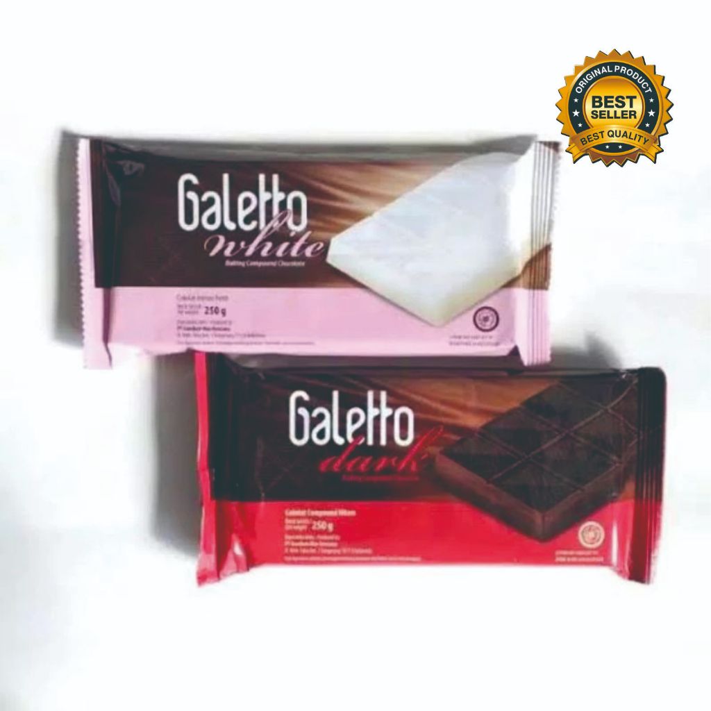 

Coklat Batangan / Coklat Compound Galetto Dark / White / Tiramisu / Coklat Galetto Dark 250gr coklat batang blok coklat es kul kul