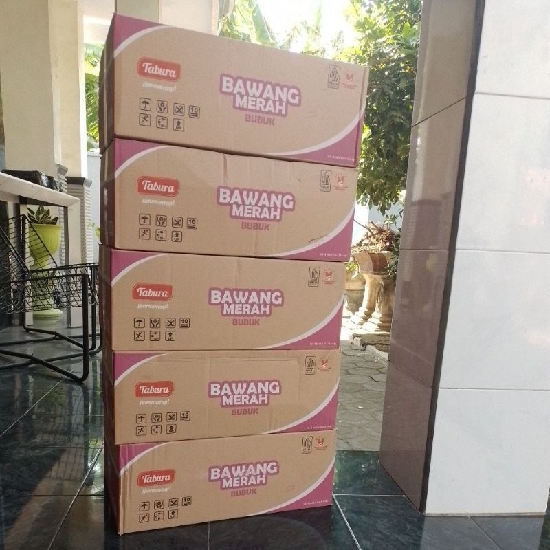 

Bawang Merah Bubuk Tabura 1 karton 48 renceng