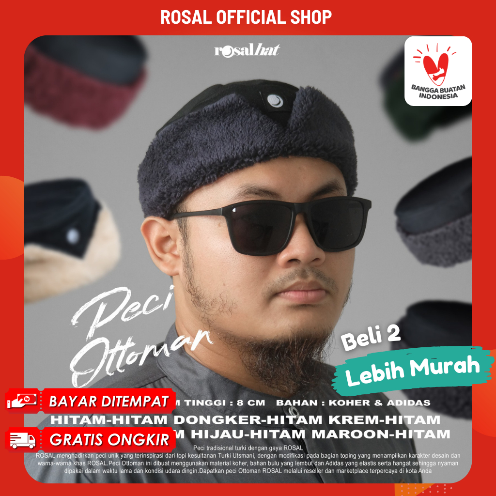 Peci Kopiah Solat Dewasa Bulu Turki Ertugrul Ottoman ROSAL