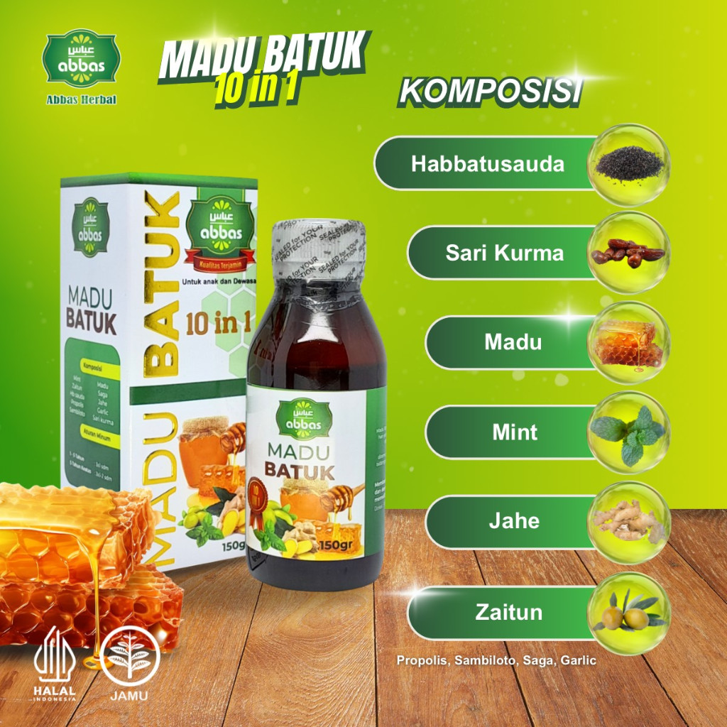 FLUBA Abbas 150ml - 3x Lebih Ampuh Atasi Masalah Flu Batuk Anak | Madu Herbal Obat Flu Batuk Anak