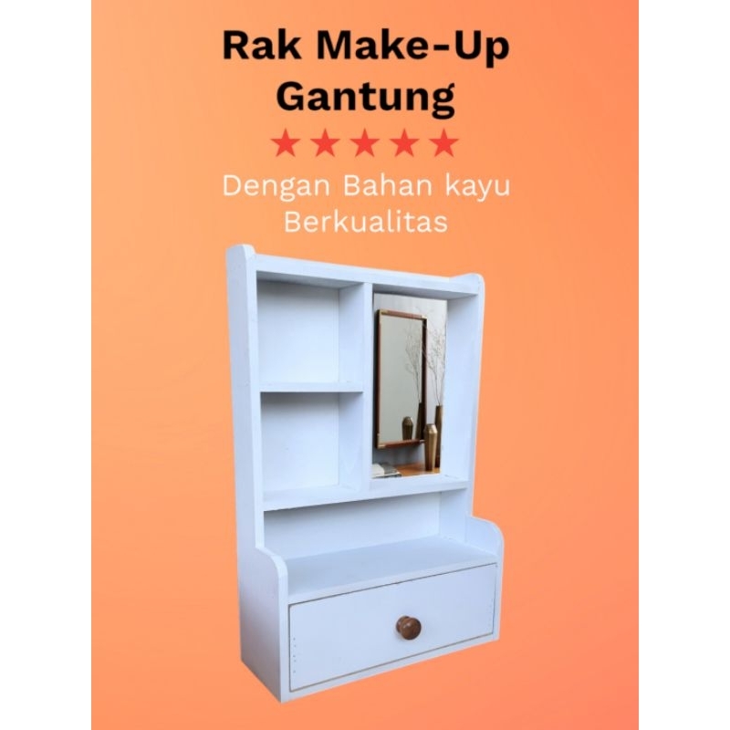 [COD] RAK KOSMETIK TOLET GANTUNG LACI MINI  - RAK HIAS MAKE UP KACA