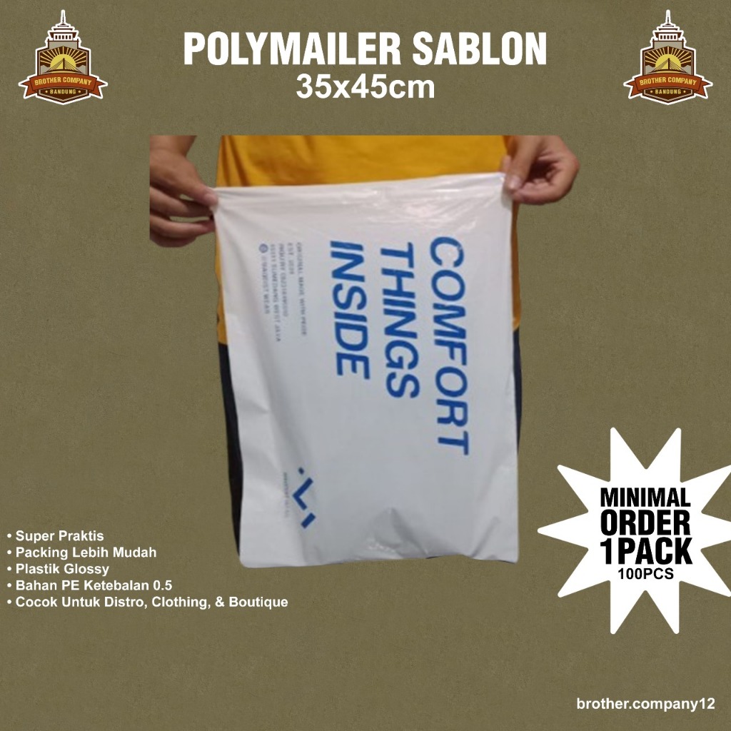 Polymailer 35X45 Sablon plastik packing plastik amplop plastik sablon hd shoping bag