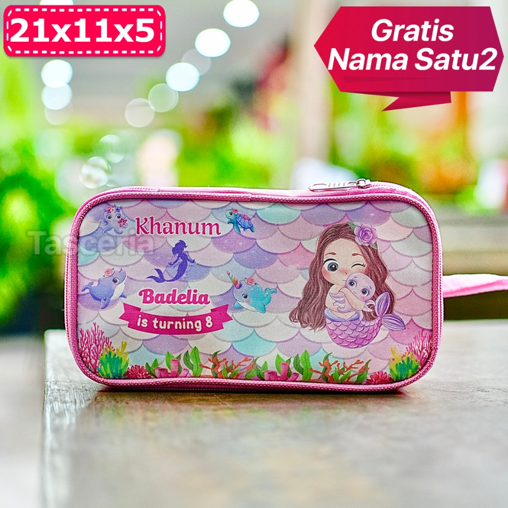 

Tempat Pensil Custom Nama Anak Gambar Mermaid