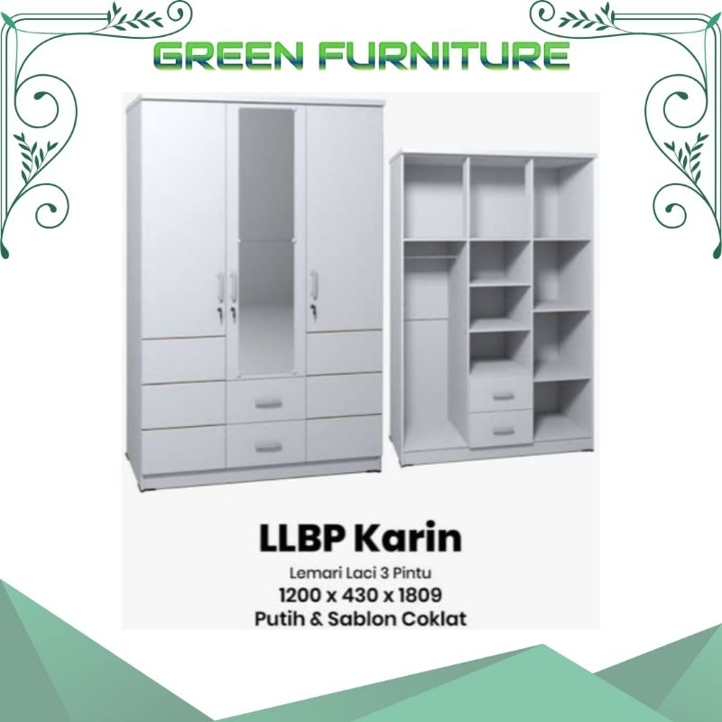 lemari pakaian 3 pintu lemari baju putih olympic gstar llbp karin