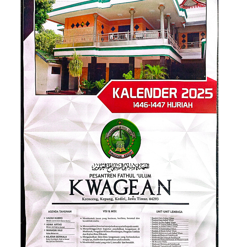 

Kalender Dinding 2025 Pesantren Fathul 'Ulum Kwagean Kalender 2025 Kalender Kwagean Tanggalan Kwagean Tanggalan 2025 Kalender Dinding 2025 Kalender tahun 2025