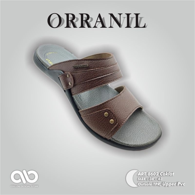 ORRANIL 8602 Sandal Slip On Pria Casual sandal kulit Pria Original