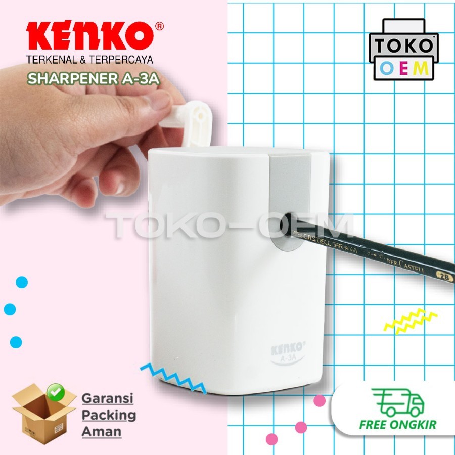 

TABLE SHARPENER A-3A / Serutan Pensil Meja Plastik A-3A / KENKO