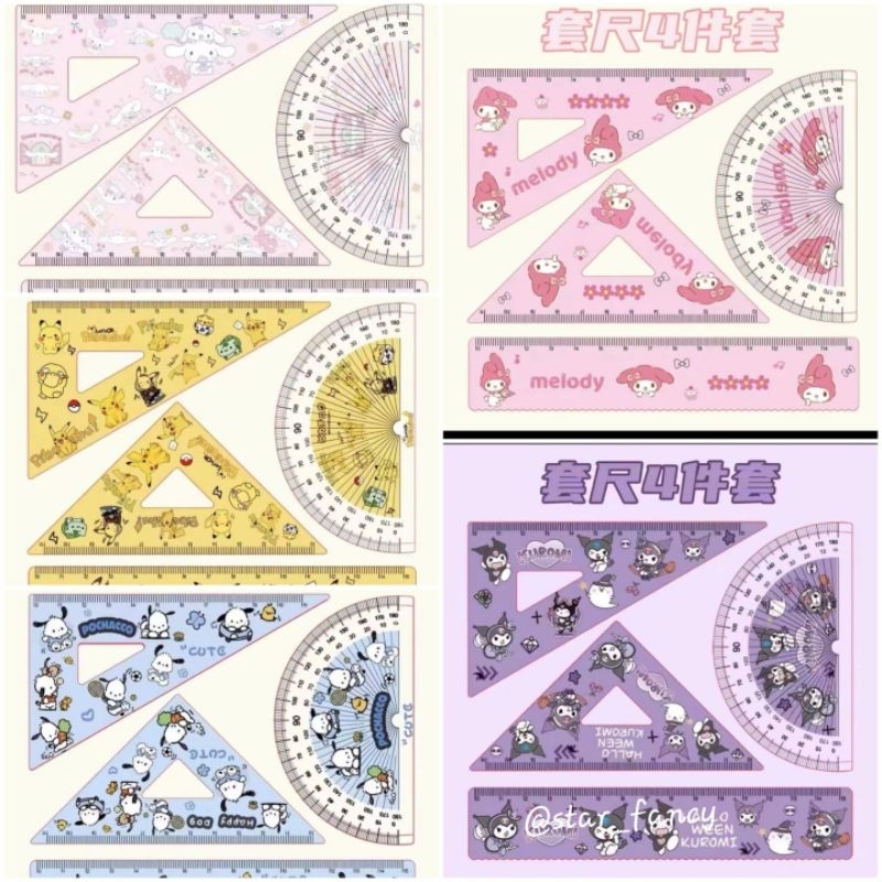 

Penggaris Set 4 in1 Karakter Lucu