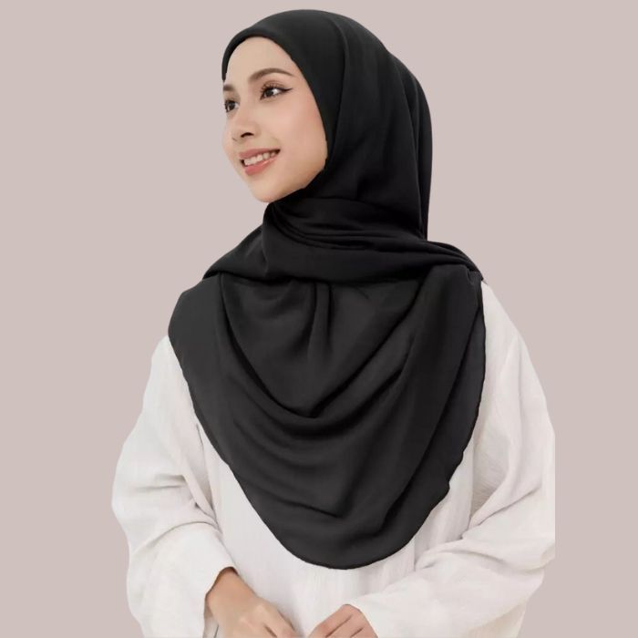 ALNY HIJAB - Jilbab Segiempat Curve / Hijab Bella Curve Malay Pollycatoon Premium / Segiempat Curve