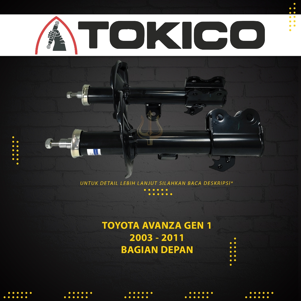 Shockbreaker Shock Absorber Tokico Avanza, Xenia depan BELAKANG 1 set