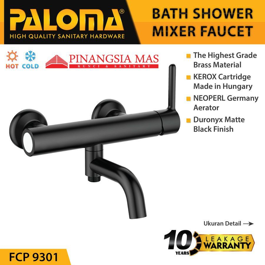 Paloma shower mixer kamar mandi kran panas dingin hitam|| Fcp 9301